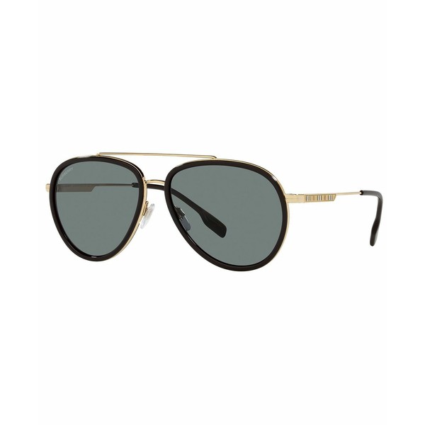 バーバリー メンズ サングラス・アイウェア アクセサリー Men's Oliver Polarized Sunglasses, BE3125 59 GOLD/POLAR DARK GREY