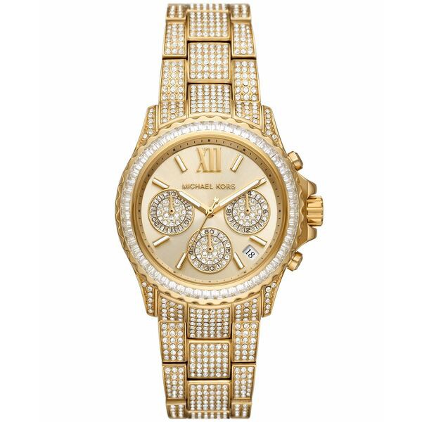 マイケルコース レディース 腕時計 アクセサリー Women's Everest Chronograph Gold-Tone Stainless Steel Bracelet Watch 36mm Gold-Ton