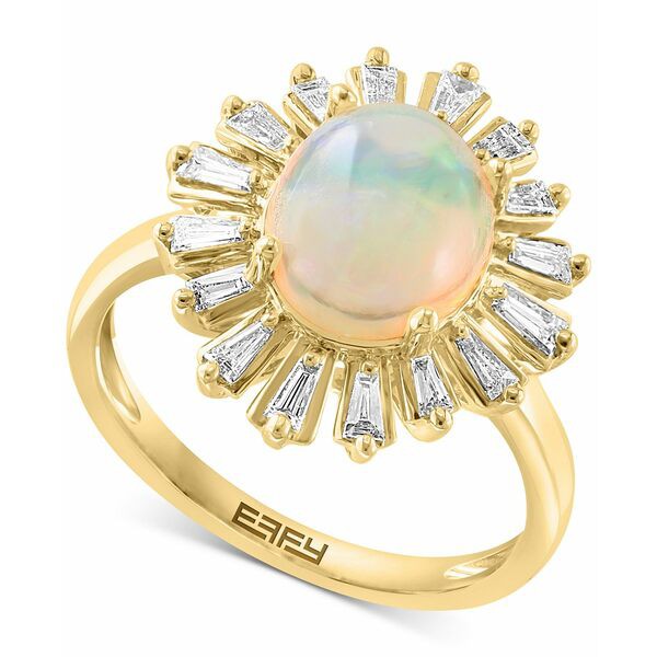 エフィー コレクション レディース リング アクセサリー EFFY® Opal (1-1/6 ct. t.w.) & Diamond (3/8 ct. t.w.) Ring in 14k Gold O