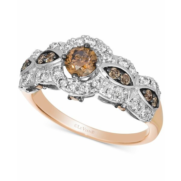 ルヴァン レディース リング アクセサリー Diamond®(1/2 ct. t.w.) & Nude Diamond(1/2 ct. t.w.) Ring in 14k Two Tone Gold Two To