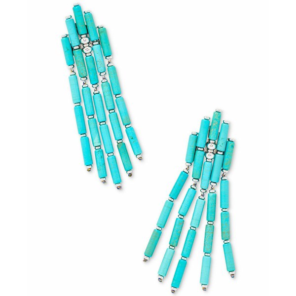 ケンドラスコット レディース ピアス＆イヤリング アクセサリー Rhodium-Plated Gemstone Beaded Statement Earrings Turq/aqua