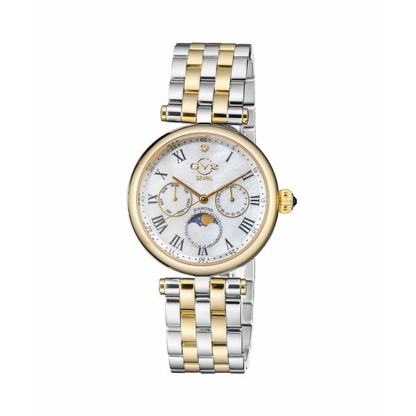 ジェビル レディース 腕時計 アクセサリー GV2 Women's Florence Two-Tone Stainless Steel and Ion Plating Swiss Quartz Bracelet Watc