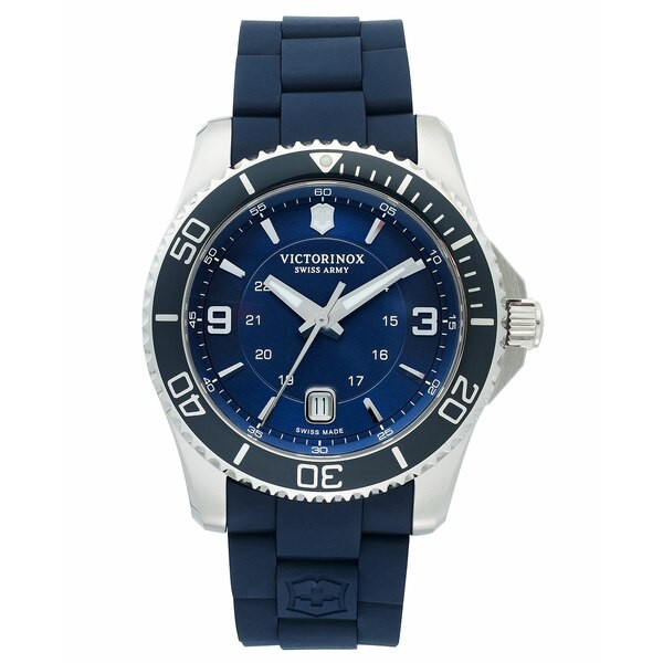 ビクトリノックス メンズ 腕時計 アクセサリー Watch, Men's Maverick GS Blue Rubber Strap 43mm 241603 No Color