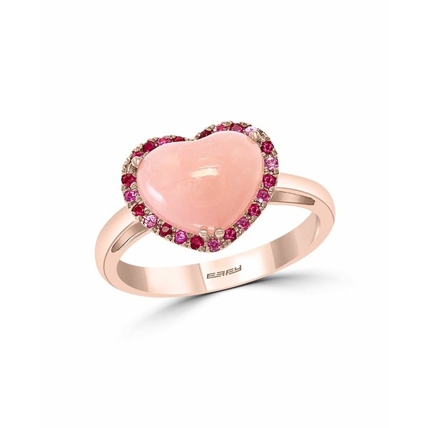 エフィー コレクション レディース リング アクセサリー EFFY® Multi-Gemstone (2 3/8 ct.t.w.) Heart Ring in 14K Rose Gold Pink O