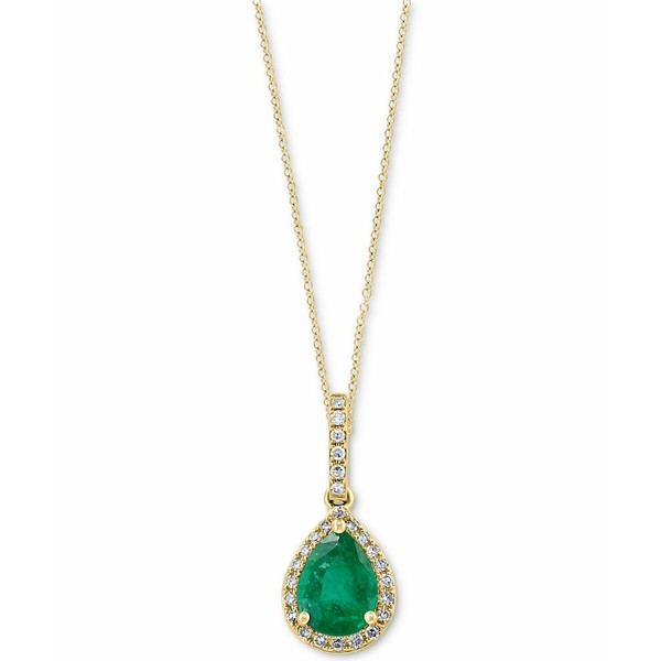 エフィー コレクション レディース ネックレス・チョーカー・ペンダントトップ アクセサリー EFFY® Emerald (7/8 ct. t.w.) & Diamon