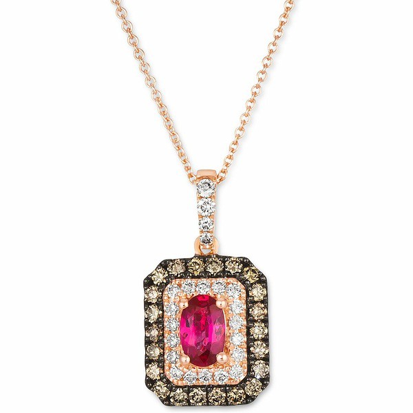 ルヴァン レディース ネックレス・チョーカー・ペンダントトップ アクセサリー Passion Ruby (1/2 ct. t.w.) & Diamond (1/2 ct. t.w.) H