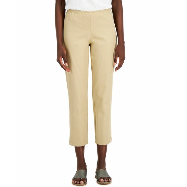 エイリーンフィッシャー レディース カジュアルパンツ ボトムス Women's Organic Slim-Fit Ankle Pants Khaki