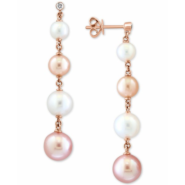 エフィー コレクション レディース ピアス＆イヤリング アクセサリー EFFY® Pink & White Cultured Freshwater Pearl (6-8mm) & Diam