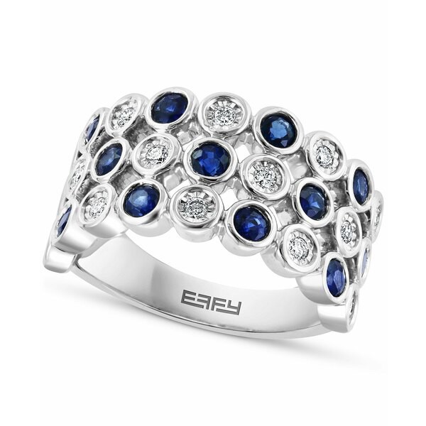 エフィー コレクション レディース リング アクセサリー EFFY® Sapphire (1-1/10 ct. t.w.) & Diamond (1/4 ct. t.w.) Bezel Cluster