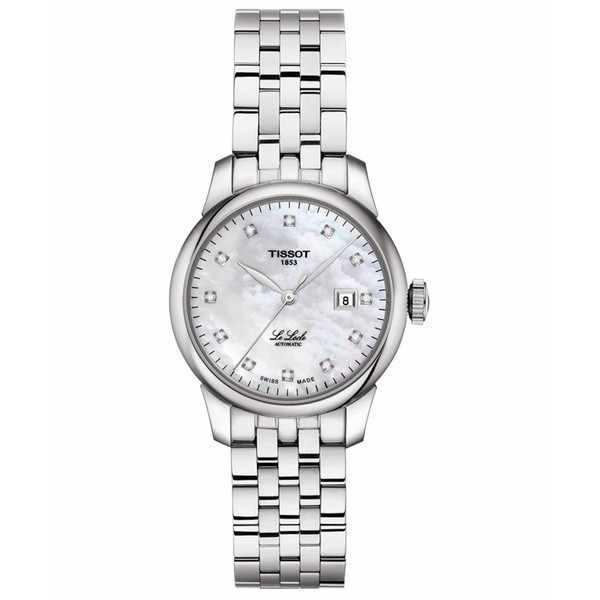 ティソット レディース 腕時計 アクセサリー Women's Swiss Automatic Le Locle Diamond-Accent Stainless Steel Bracelet Watch 29mm Si