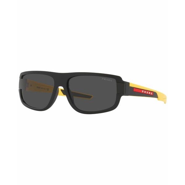 プラダ メンズ サングラス・アイウェア アクセサリー Men's Sunglasses, PS 03WS 66 Black Rubber