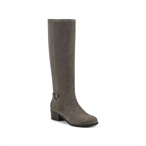 イージースピリット レディース ブーツ＆レインブーツ シューズ Women's Chaza Tall Regular Calf Boots Dark Taupe Suede