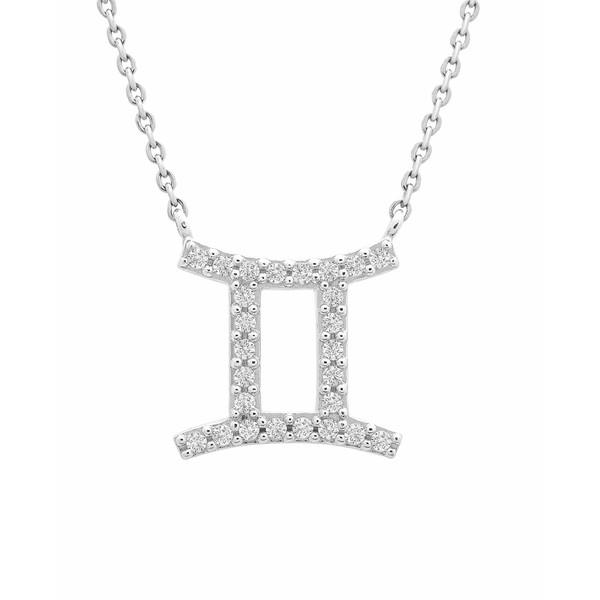 ラップド レディース ネックレス・チョーカー・ペンダントトップ アクセサリー Diamond Zodiac Pendant Necklace (1/10 ct. t.w.) in 14