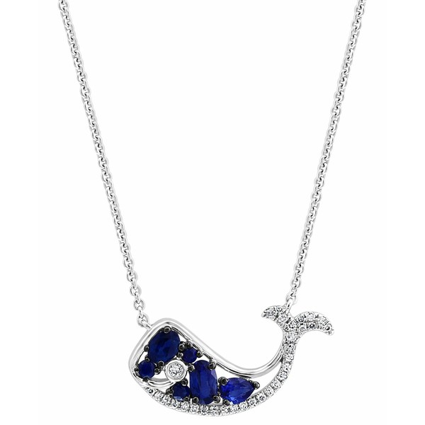 エフィー コレクション レディース ネックレス・チョーカー・ペンダントトップ アクセサリー EFFY® Sapphire (7/8 ct. t.w.) & Diamo