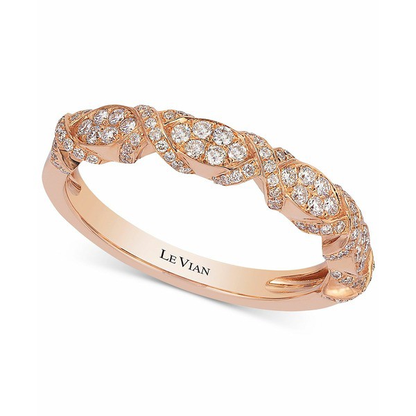 ルヴァン レディース リング アクセサリー Braided Diamond Band (1/3 ct. t.w.) in 14k Rose Gold Rose Gold