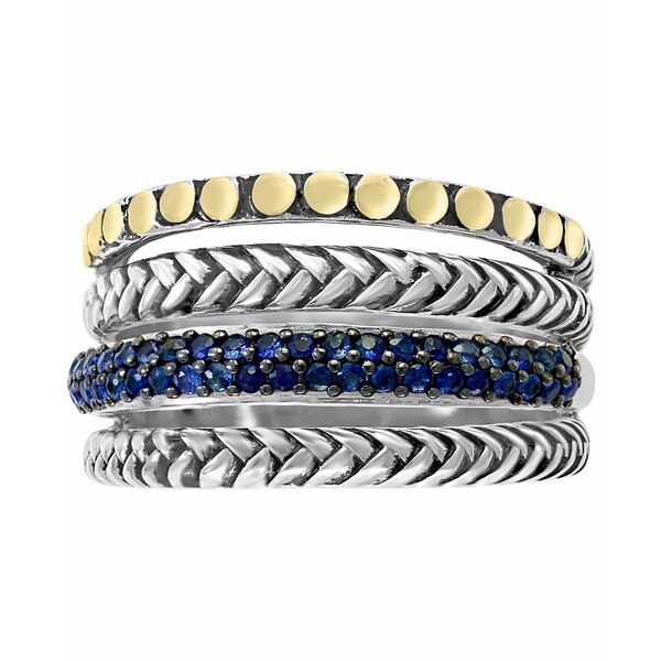 エフィー コレクション レディース リング アクセサリー EFFY® Sapphire Multi-Row Stack Look Statement Ring (1/3 ct. t.w.) in St