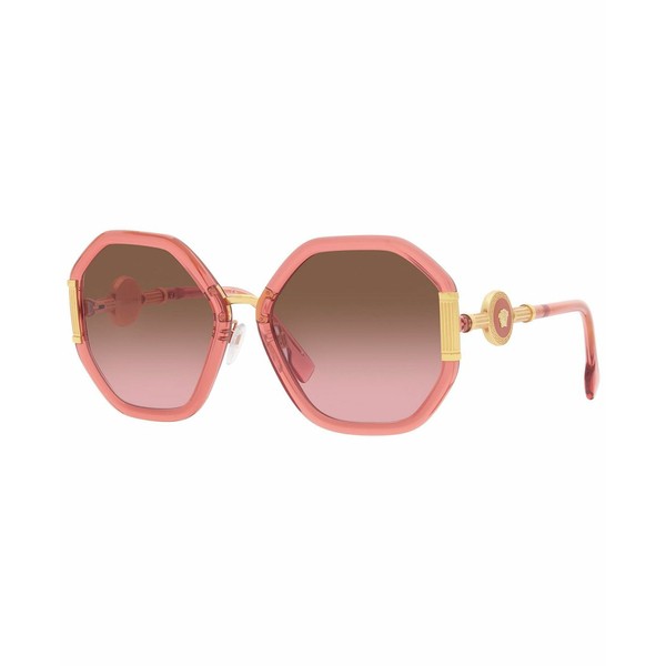 ヴェルサーチ レディース サングラス＆アイウェア アクセサリー Women's Sunglasses, VE4413 60 Transparent Pink