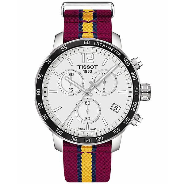 ティソット レディース 腕時計 アクセサリー Unisex Swiss Chronograph Cleveland Cavaliers Quickster Wine, Yellow & Navy Strap Watch