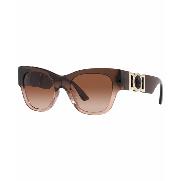 ヴェルサーチ レディース サングラス＆アイウェア アクセサリー Women's Sunglasses, VE4415U 52 Transp Brown Gradient Beige