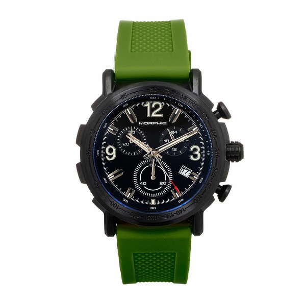 モルフィック レディース 腕時計 アクセサリー Women's M93 Series Black or Blue or Green or Orange Silicone Strap Chronograph Watch