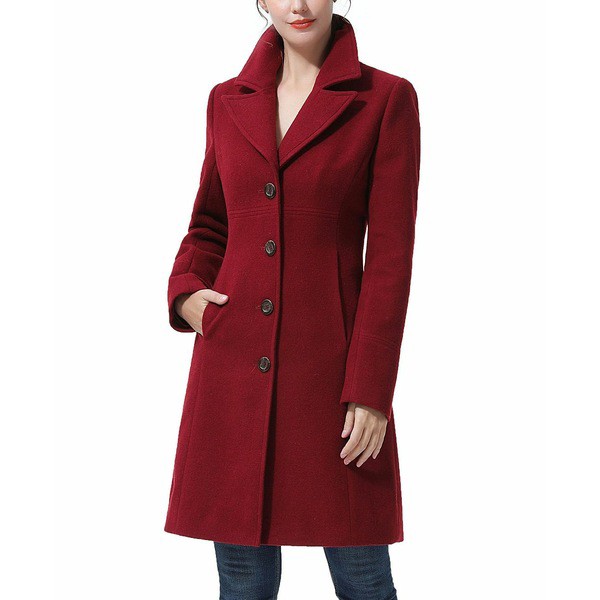 キミ アンド カイ レディース ジャケット＆ブルゾン アウター Women's Joann Wool Walking Coat Wine