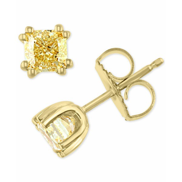 エフィー コレクション レディース ピアス＆イヤリング アクセサリー EFFY® Yellow Diamond Cushion-Cut Stud Earrings (1 ct. t.w.)