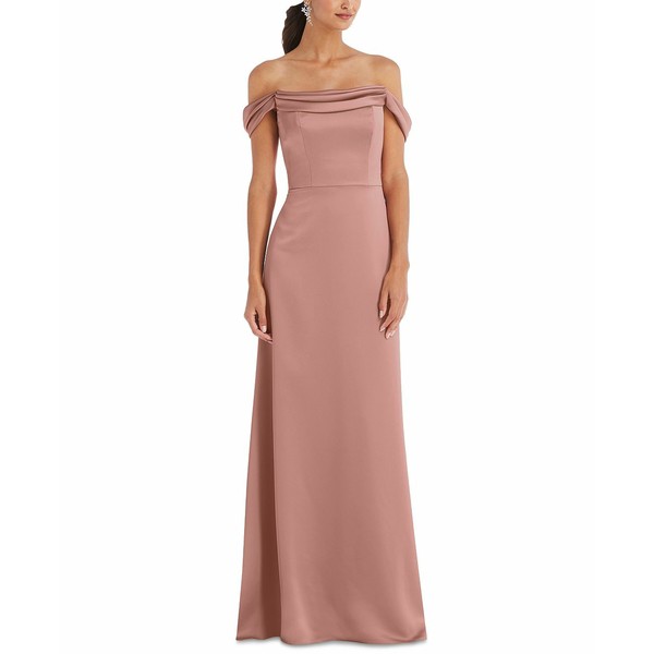 ドレッシーコレクション レディース ワンピース トップス Draped Off-The-Shoulder Gown Desert Rose