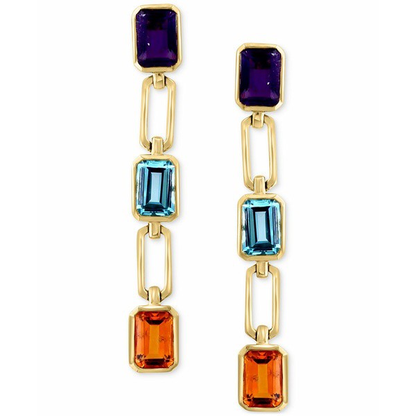 エフィー コレクション レディース ピアス＆イヤリング アクセサリー EFFY® Multi-Gemstone Chain Link Linear Drop Earrings (3-7/8