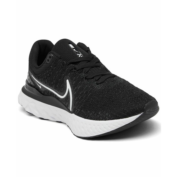 ナイキ レディース スニーカー シューズ Women's React Infinity Run Flyknit 3 Running Sneakers from Finish Line Black, White