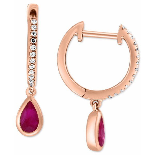 エフィー コレクション レディース ピアス＆イヤリング アクセサリー EFFY® Ruby (1/2 ct. t.w.) & Diamond (1/10 ct. t.w.) Dangle