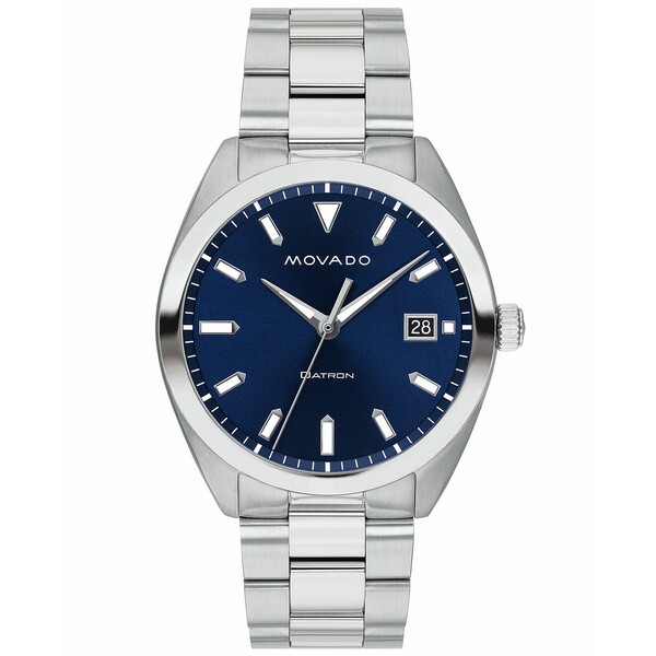 モバド メンズ 腕時計 アクセサリー Men's Swiss Heritage Series Datron Stainless Steel Bracelet Watch 39mm Navy