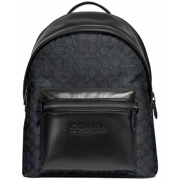 コーチ メンズ バックパック・リュックサック バッグ Men's Signature Charter Backpack Charcoal