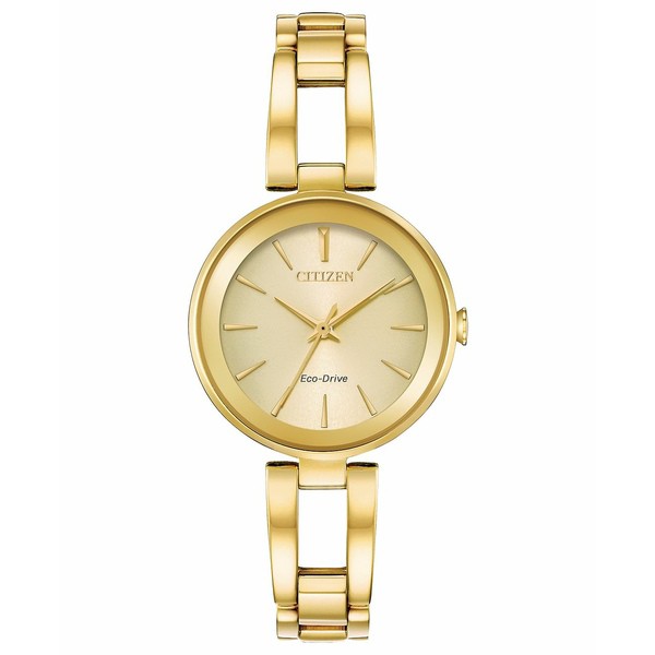 シチズン レディース 腕時計 アクセサリー Women's Eco-Drive Axiom Gold-Tone Stainless Steel Bracelet Watch 28mm Gold