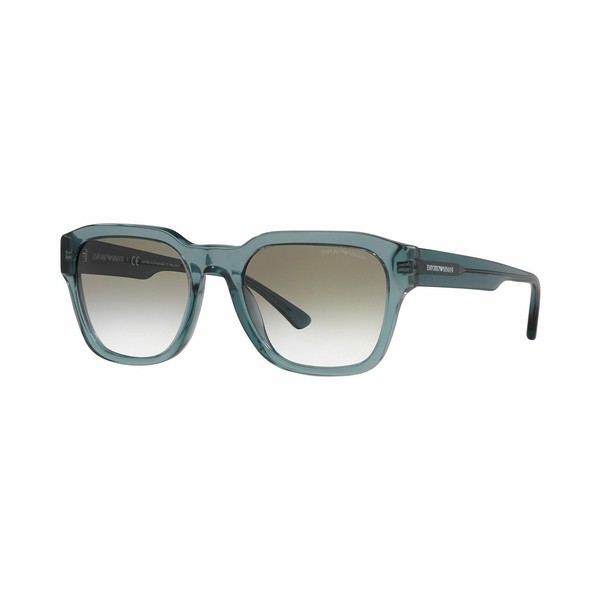 エンポリオ アルマーニ メンズ サングラス・アイウェア アクセサリー Men's Sunglasses, EA4175 55 Shiny Transparent Blue