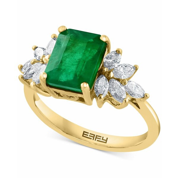 エフィー コレクション レディース リング アクセサリー EFFY® Emerald (2-1/5 ct. t.w.) & Diamond (5/8 ct. t.w.) Ring in 14k Gol