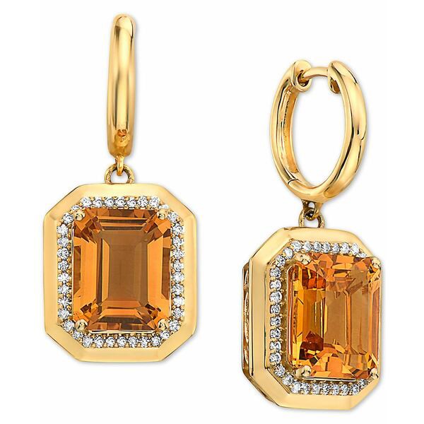 エフィー コレクション レディース ピアス＆イヤリング アクセサリー EFFY® Citrine (6-1/3 ct. t.w.) & Diamond (1/4 ct. t.w.) Dro