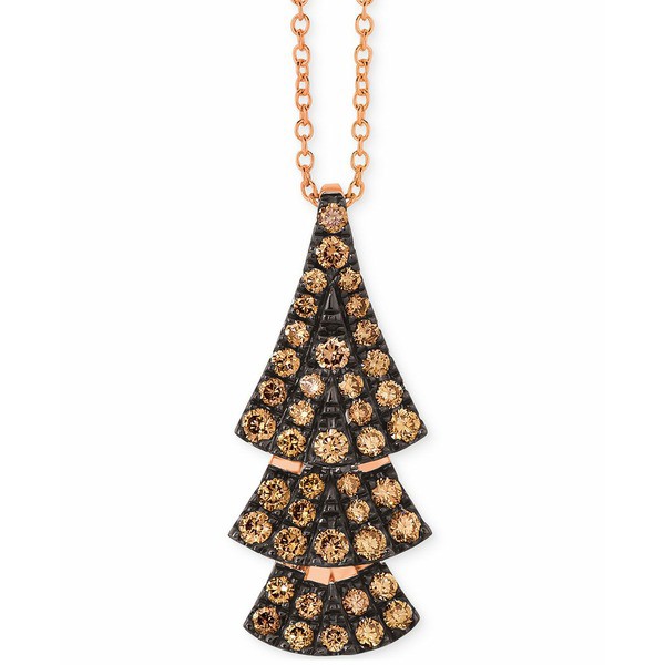 ルヴァン レディース ネックレス・チョーカー・ペンダントトップ アクセサリー Chocolate Diamond Tiered 18" Pendant Necklace (5/8 ct.