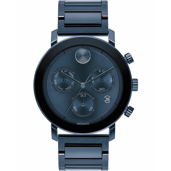 モバド メンズ 腕時計 アクセサリー Men's Swiss Chronograph Bold Evolution Blue Ion-Plated Steel Bracelet Watch 42mm Blue