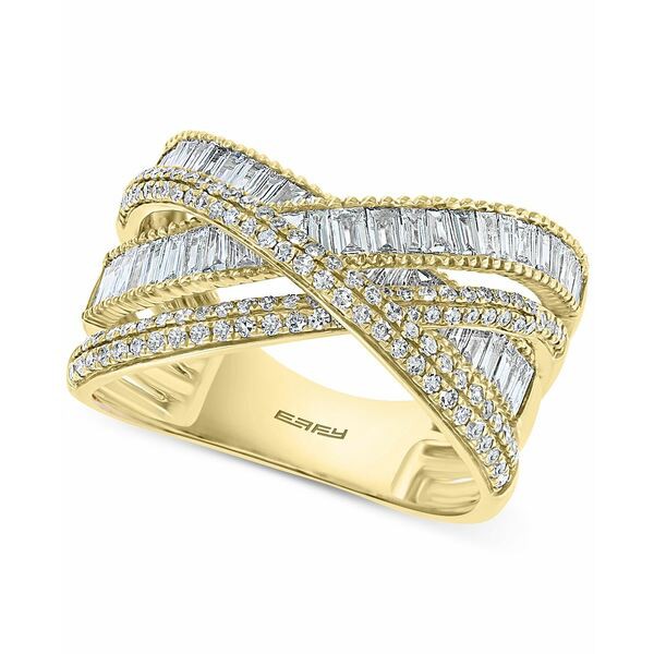 エフィー コレクション レディース リング アクセサリー EFFY® Diamond Baguette Crossover Statement Ring (1-1/6 ct. t.w.) in 14k