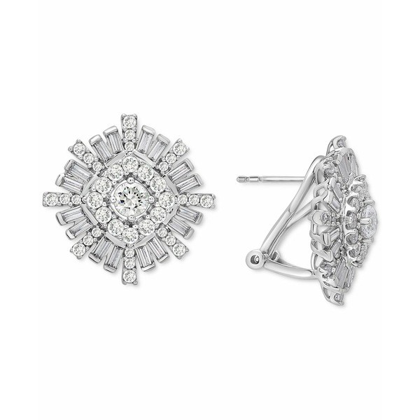 ラップド イン ラブ レディース ピアス＆イヤリング アクセサリー Diamond Round & Baguette Cluster Stud Earrings (2 ct. t.w.) in 14k