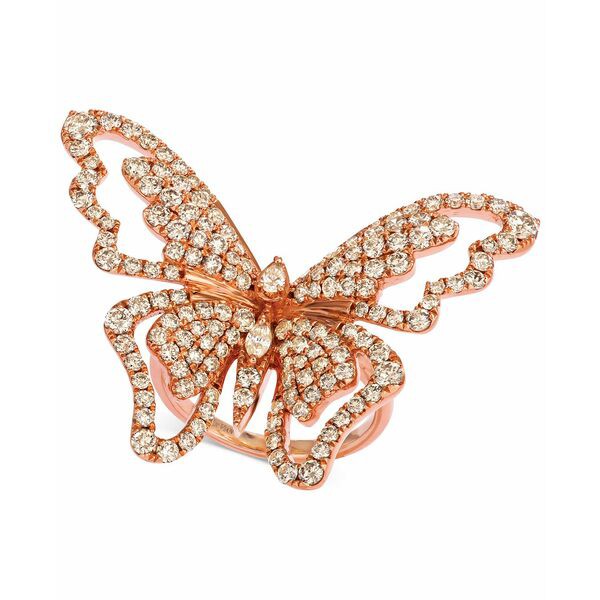 ルヴァン レディース リング アクセサリー Butterfly Away® Nude Diamond Ring (2-3/4 ct. t.w.) in 14k Rose Gold Rose Gold