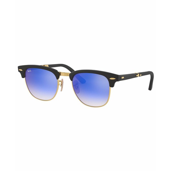 レイバン レディース サングラス＆アイウェア アクセサリー Sunglasses, RB2176 CLUBMASTER FOLDING FLASH LENSES GRADIENT BLACK MATTE/