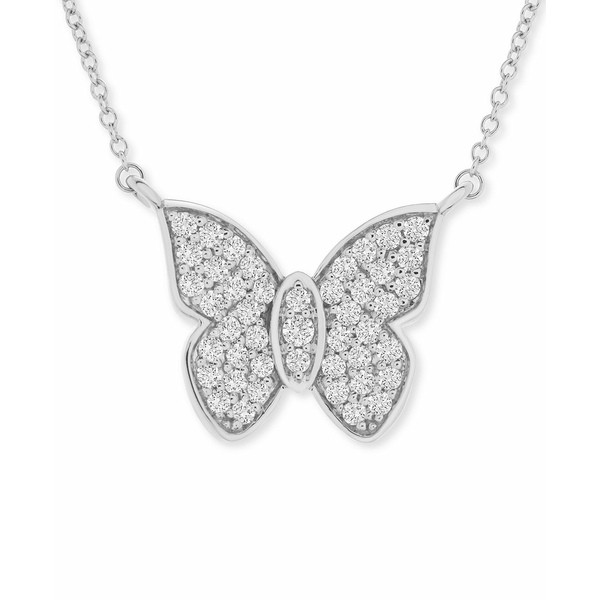 ラップド イン ラブ レディース ネックレス・チョーカー・ペンダントトップ アクセサリー Diamond Butterfly 20" Pendant Necklace (1/2