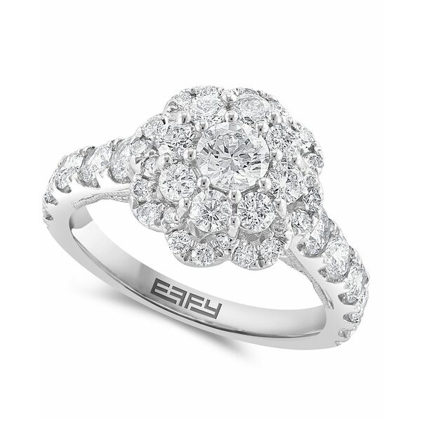 エフィー コレクション レディース リング アクセサリー EFFY® Diamond Cluster Engagement Ring (1-7/8 ct. t.w.) in 14k White Gol