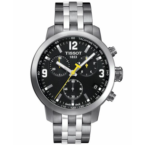 ティソット メンズ 腕時計 アクセサリー Men's Swiss Chronograph PRC 200 Stainless Steel Bracelet Watch 42mm No Color