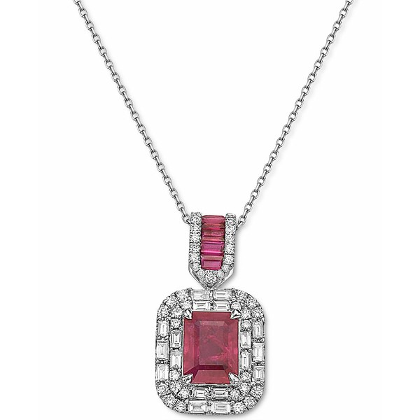 エフィー コレクション レディース ネックレス・チョーカー・ペンダントトップ アクセサリー EFFY® Ruby (1-3/4 ct. t.w.) & Diamond