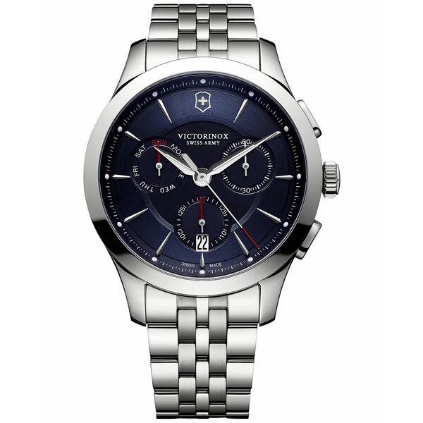 ビクトリノックス メンズ 腕時計 アクセサリー Men's Swiss Chronograph Alliance Stainless Steel Bracelet Watch 44mm 241746 Silver