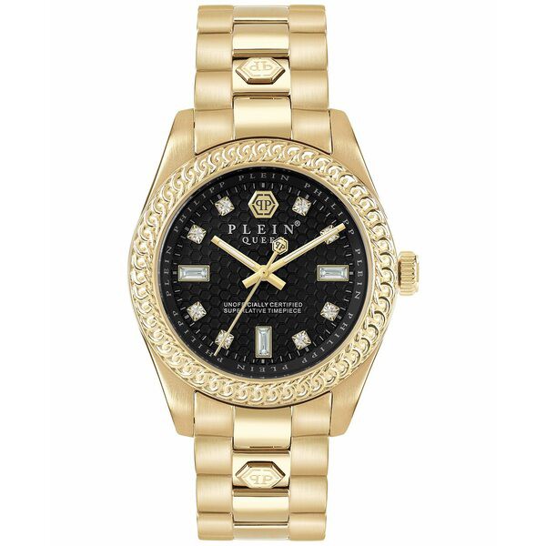 フィリッププレイン レディース 腕時計 アクセサリー Women's Queen Gold-Tone Stainless Steel Bracelet Watch 36mm Gold-Tone