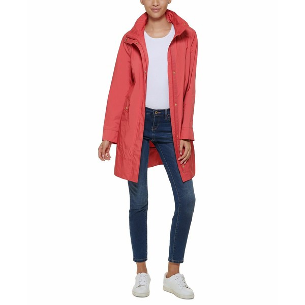 コールハーン レディース ジャケット＆ブルゾン アウター Packable Hooded Raincoat Red