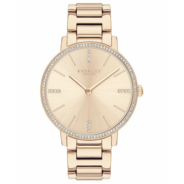 コーチ レディース 腕時計 アクセサリー Women's Audrey Carnation Gold-Tone Stainless Steel Bracelet Watch 35mm Rosegold